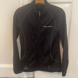 Eddie Bauer soft shell zip up jacket black size small coat. Stretch